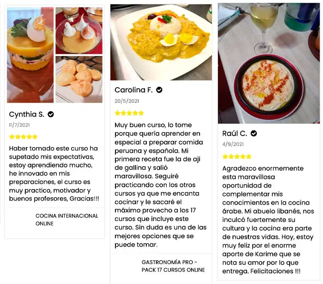 Testimonio curso internacional de cocina google 4