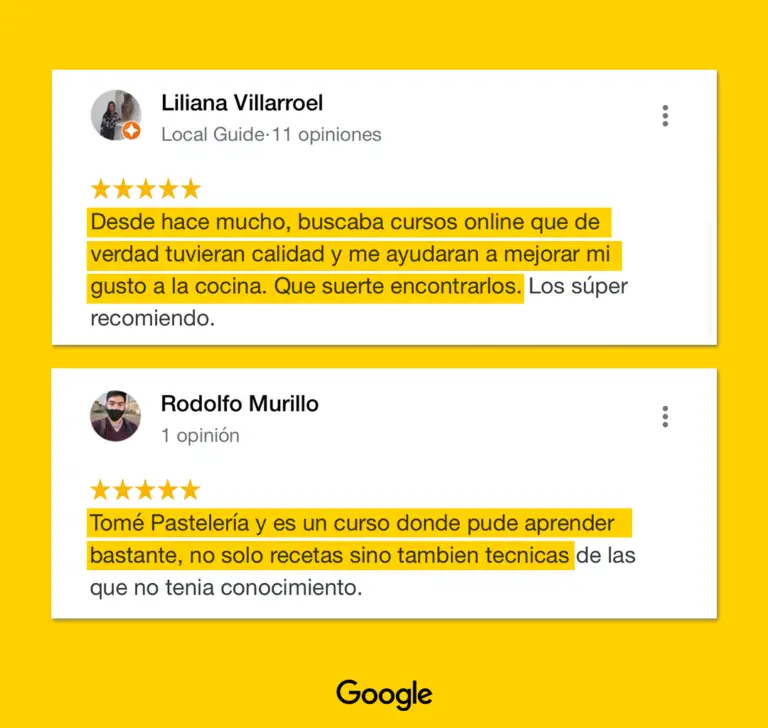 Testimonios de alumnos cursos online cocina internacional