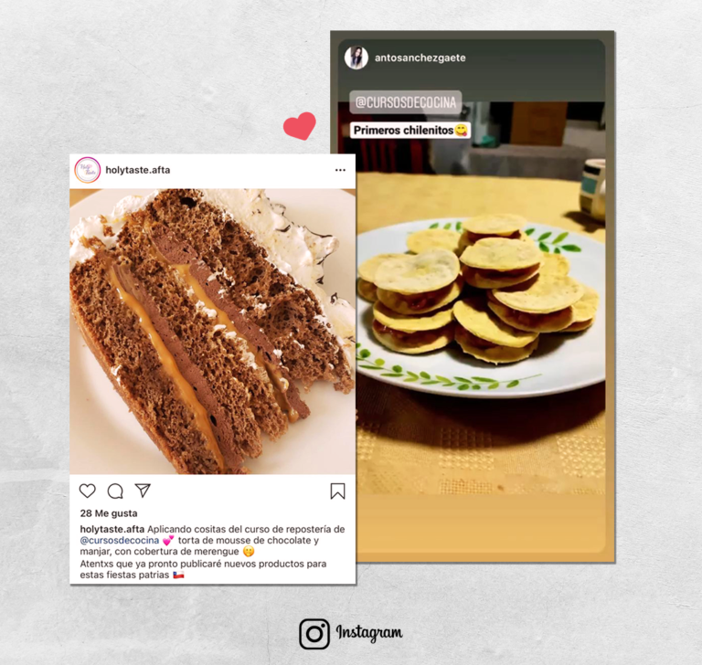 Testimonios de alumnos cursos online cocina internacional instagram 2